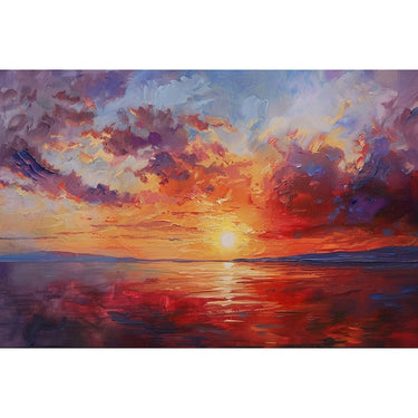 Red Sunset Acrylic Canvas